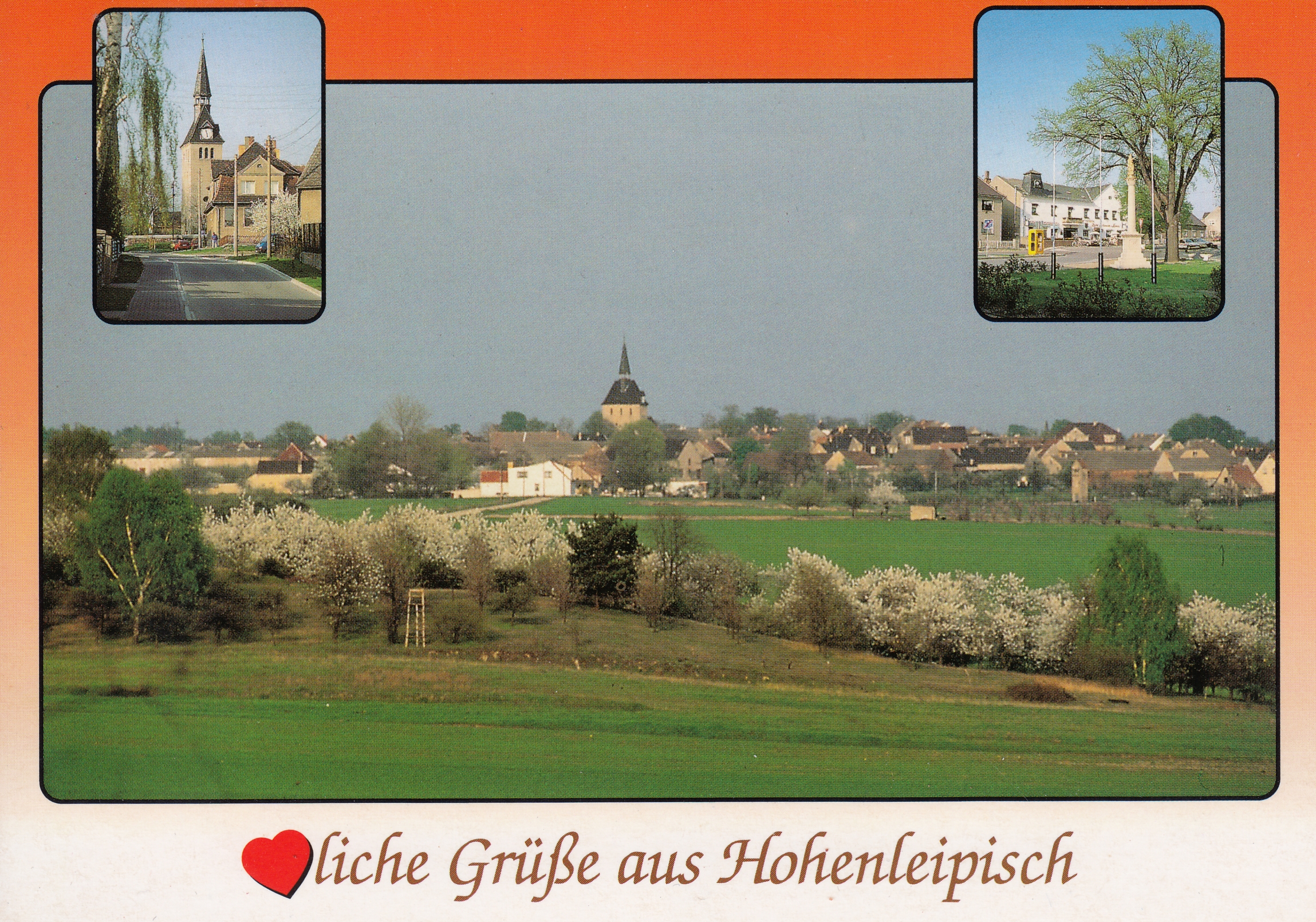 Hohenleipisch Panorama-Ansicht Kirche 1987