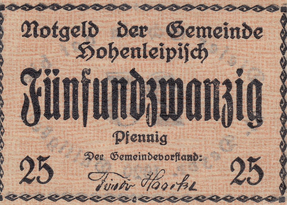 Notgeld der Gemeinde von 1920