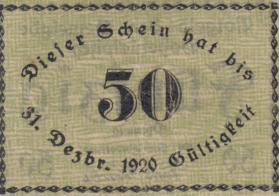 Notgeld der Gemeinde von 1920